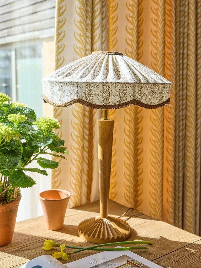 CINNY x @beauvamp ✨

We were so pleased to collaborate with Beauvamp on their beautiful Tiffany Wave lampshade, reimagined in our pretty and delicate Maggie linen, shown here in Camel.

Each shade is expertly hand-stitched and pleated around a bespoke bronze frame, paired with their new natural oak base and trimmed with a perfectly co-ordinated braid from Samuel & Sons. Every detail reflects Beauvamp’s signature craftsmanship and refined design.

We loved it so much, we couldn’t resist keeping one for our showroom and we’re still swooning. Available to order via @beauvamp 🤎