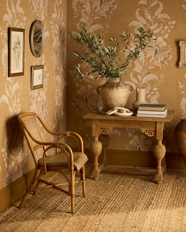 James Grasscloth 🤎

New imagery from our recent shoot, featuring James Grasscloth a textured evolution of one of my earliest and most-loved designs.

Originally part of my first House collection, James has been thoughtfully reimagined and translated onto grasscloth in soft, earthy tones. Hand-painted and mural-like in feel, it brings an immersive, artful presence that gently anchors the space, as though it’s always been there.

The grasscloth itself is a story in texture. Traditionally handwoven in East and Southeast Asia using natural fibres like jute, ramie, and sisal, it’s a surface rich in history. We digitally print each design using low-impact dyes, allowing the artwork to sit delicately on top of the weave preserving its depth, irregularity, and natural beauty.

Over time, the material softens and develops a gentle patina. No two panels are ever quite the same, a living surface that evolves with its surroundings and quietly holds the room.

With thanks to the brilliant team:
Stylist: @katefrench_creative
Photographer: @_tobymitchell