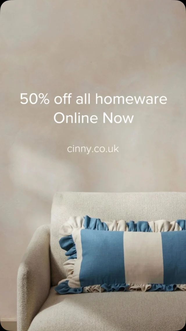 All homeware now half price 🚀